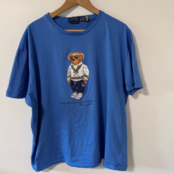 Polo Ralph Lauren Other - Polo Ralph Lauren Tennis Sweater Polo Bear T-Shirt Blue Short Sleeve Cotton-XXL